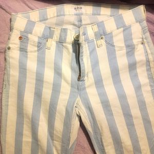 Hunson Blue & White Striped Jeans